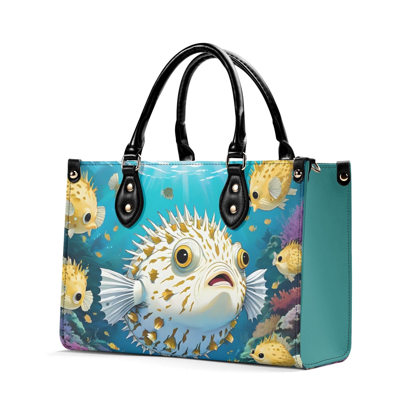 Puffer Fish Women PU Leather Handbag