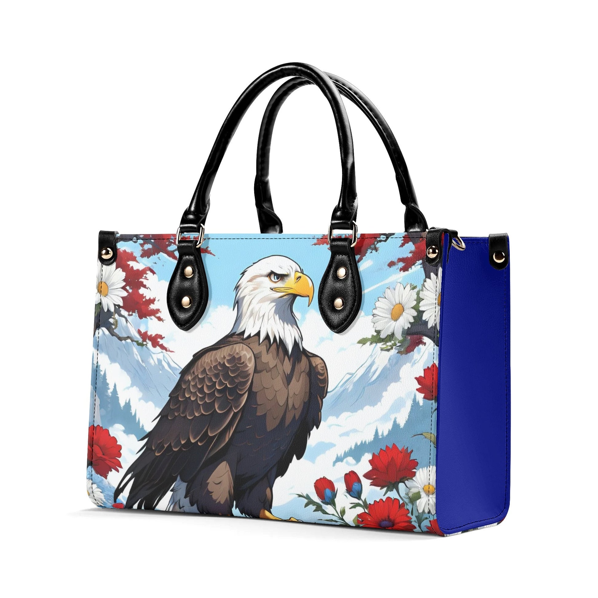 Bald Eagle Patriotic Women PU Leather Handbag