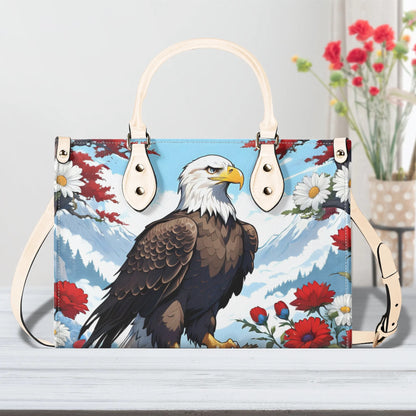 Bald Eagle Patriotic Women PU Leather Handbag