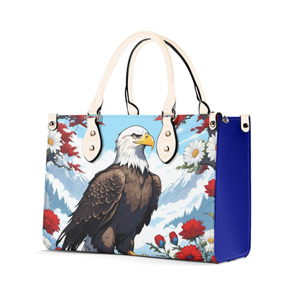 Bald Eagle Patriotic Women PU Leather Handbag