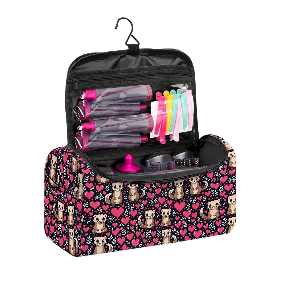 Ferret Printed Hair Dryer Bag Case Hair dryer traveling case Hair Dryer Bag For Hair Stylist Ferret Printed Hair Dryer Bag For Gift