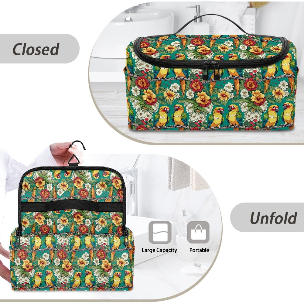 Parrot Printed Hair Dryer Storage Carrier Bag