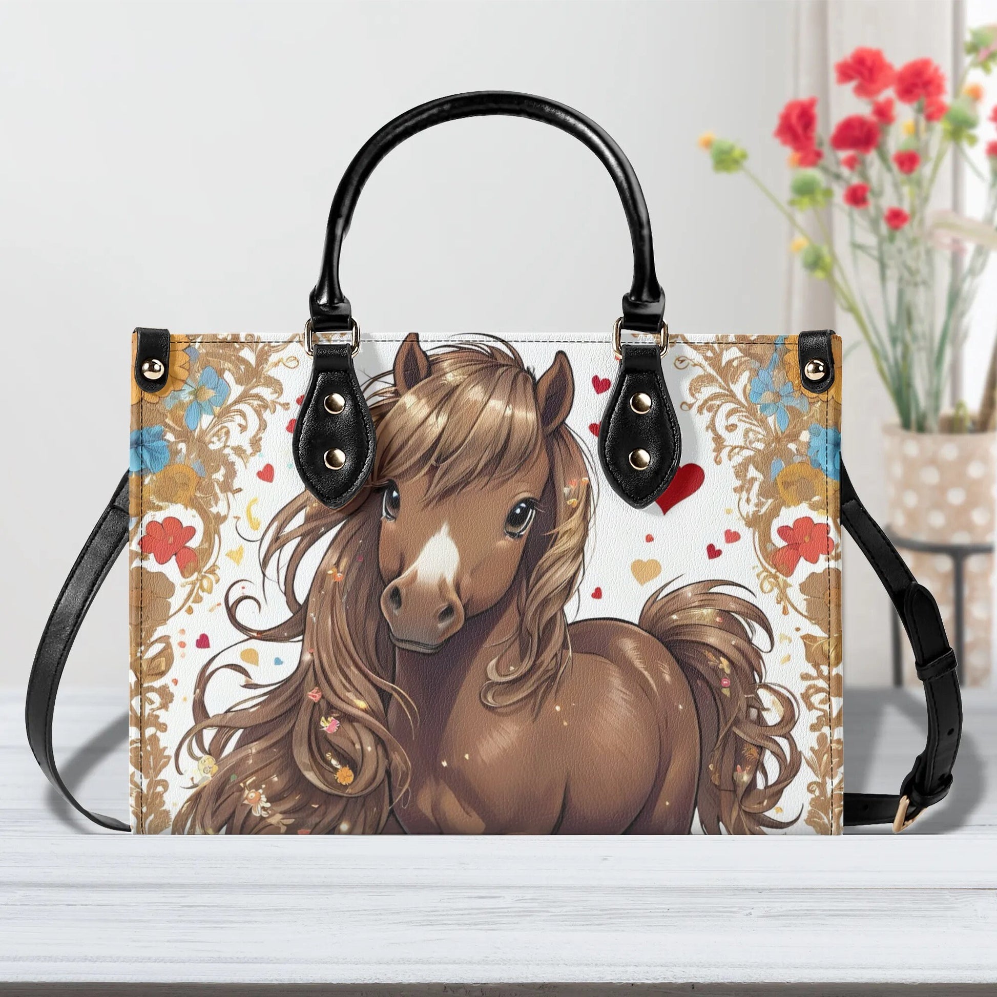 Shetland Pony Women PU Leather Handbag