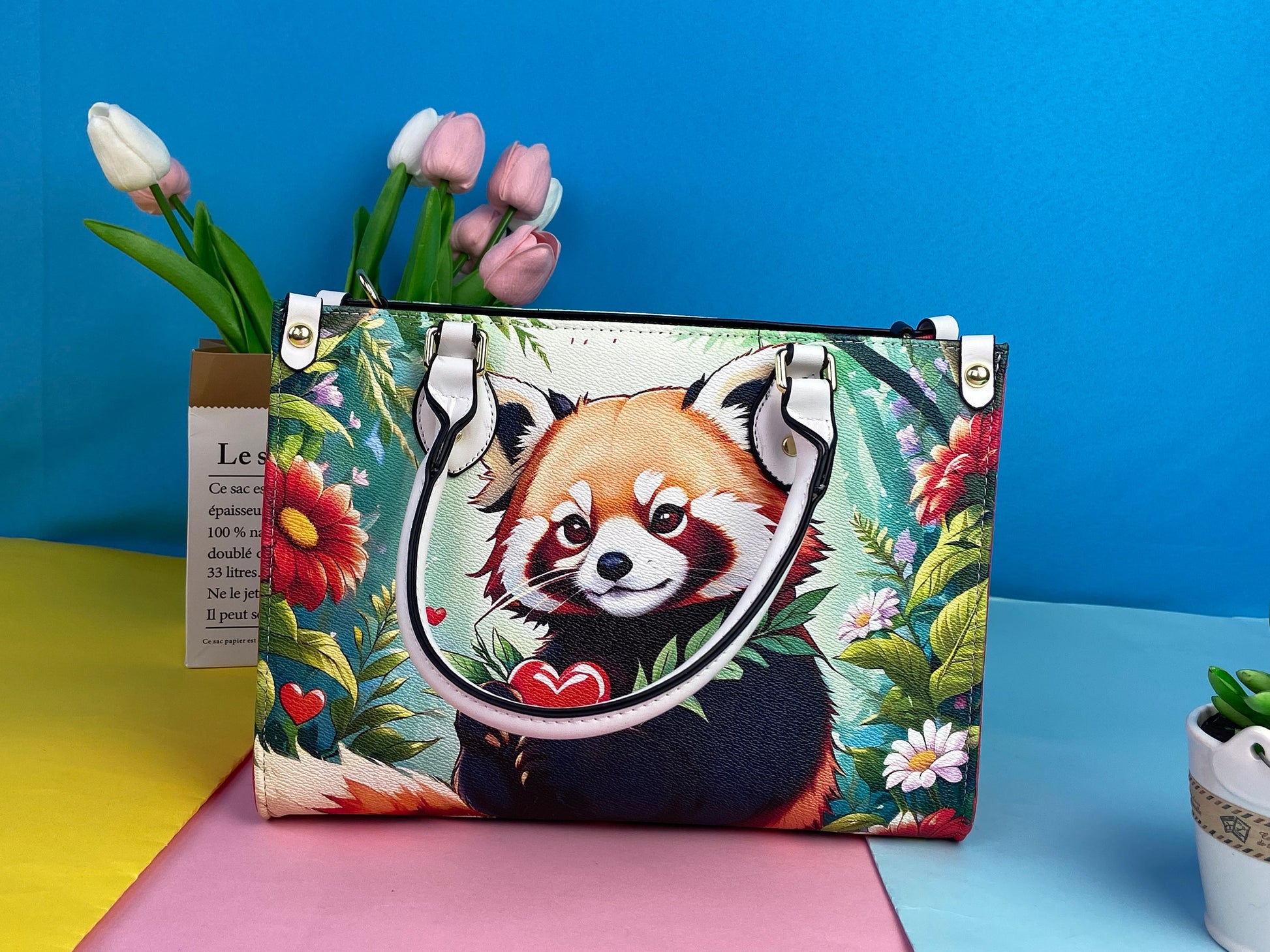 Red Panda Bag, Cute Red Panda handbag,Red Panda gift, red panda shoulder bag