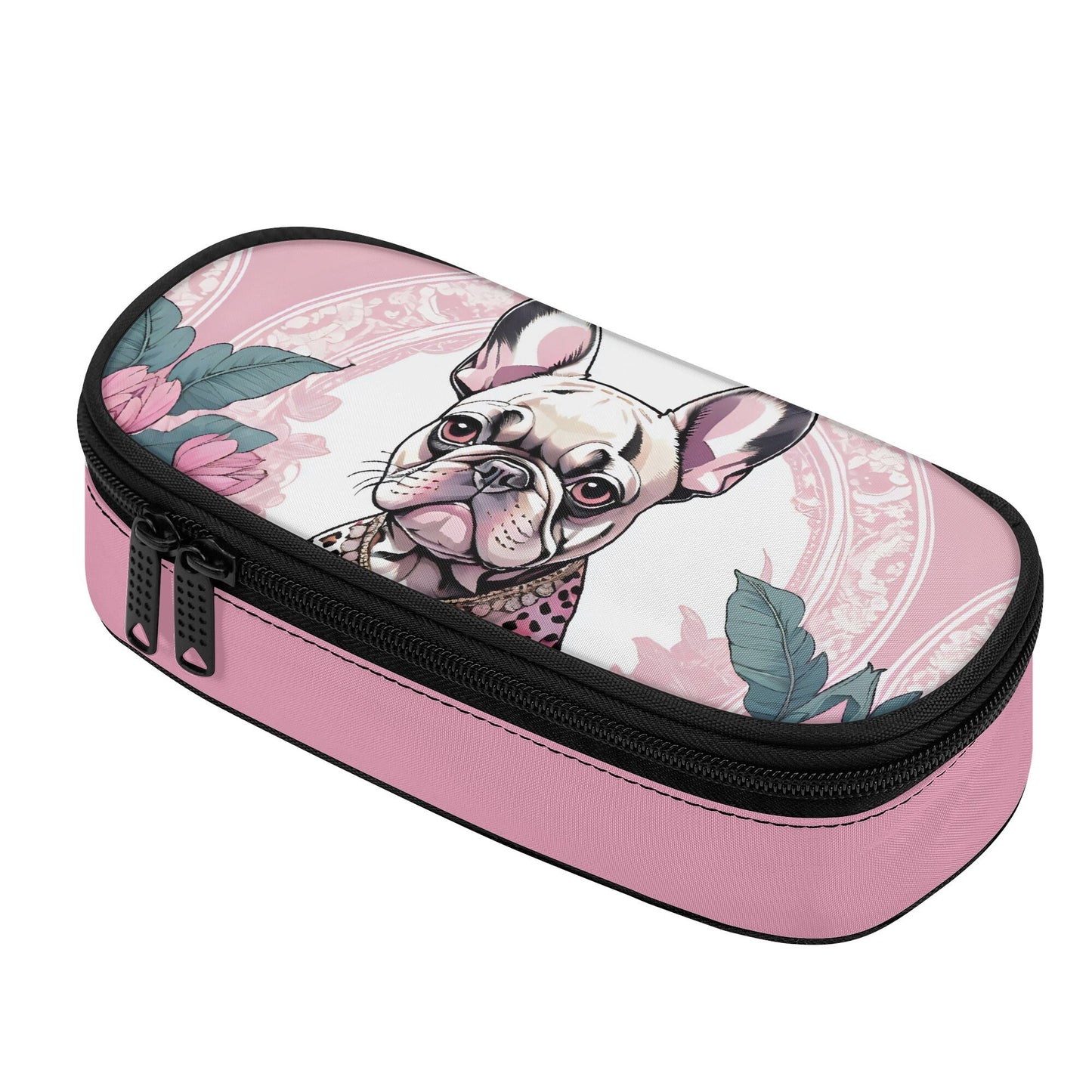 Pink French Bulldog 3-Layer Pencil Case