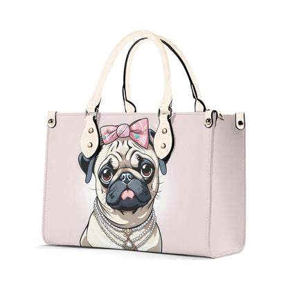 Pug Women PU Leather Handbag