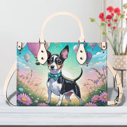 Rat Terrier Women PU Leather Handbag