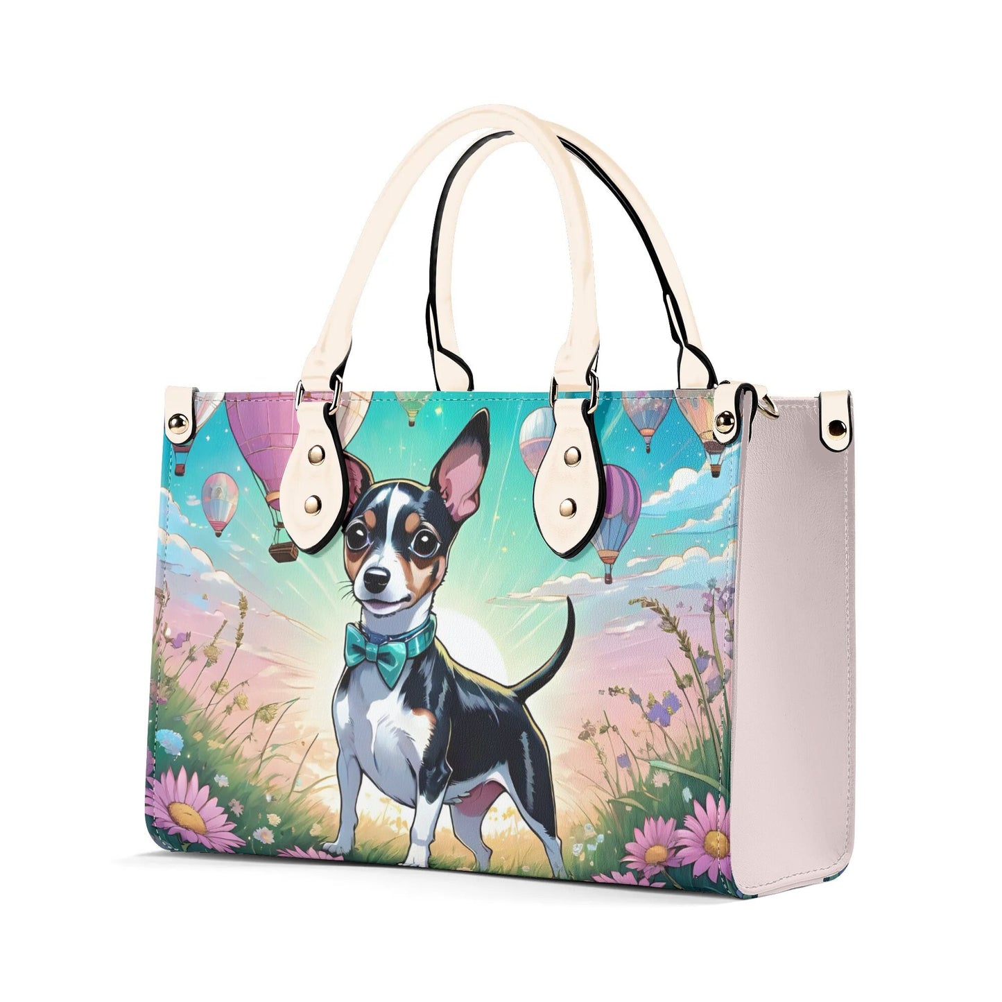 Rat Terrier Women PU Leather Handbag