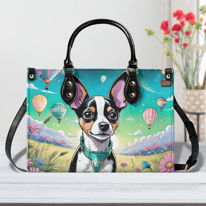 Rat Terrier Women PU Leather Handbag