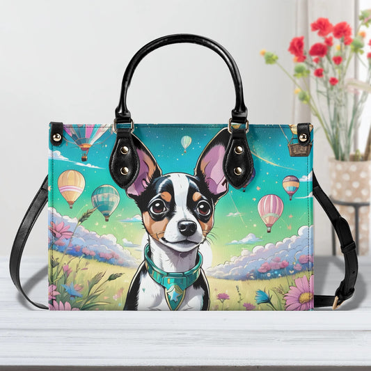 Rat Terrier Women PU Leather Handbag