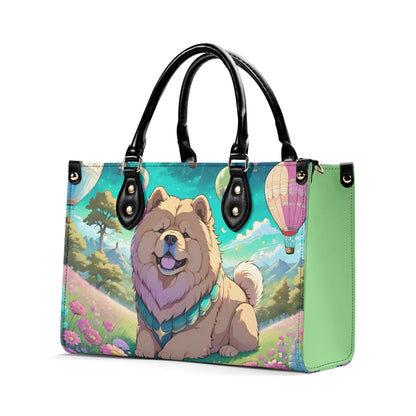 Chow Chow Dog Women PU Leather Handbag