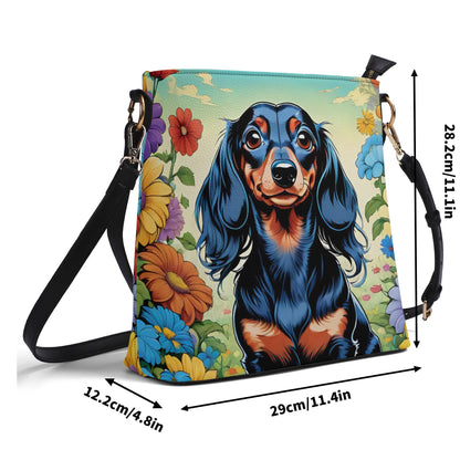 Dachshund Women's PU Bucket Bag Shoulder Bag