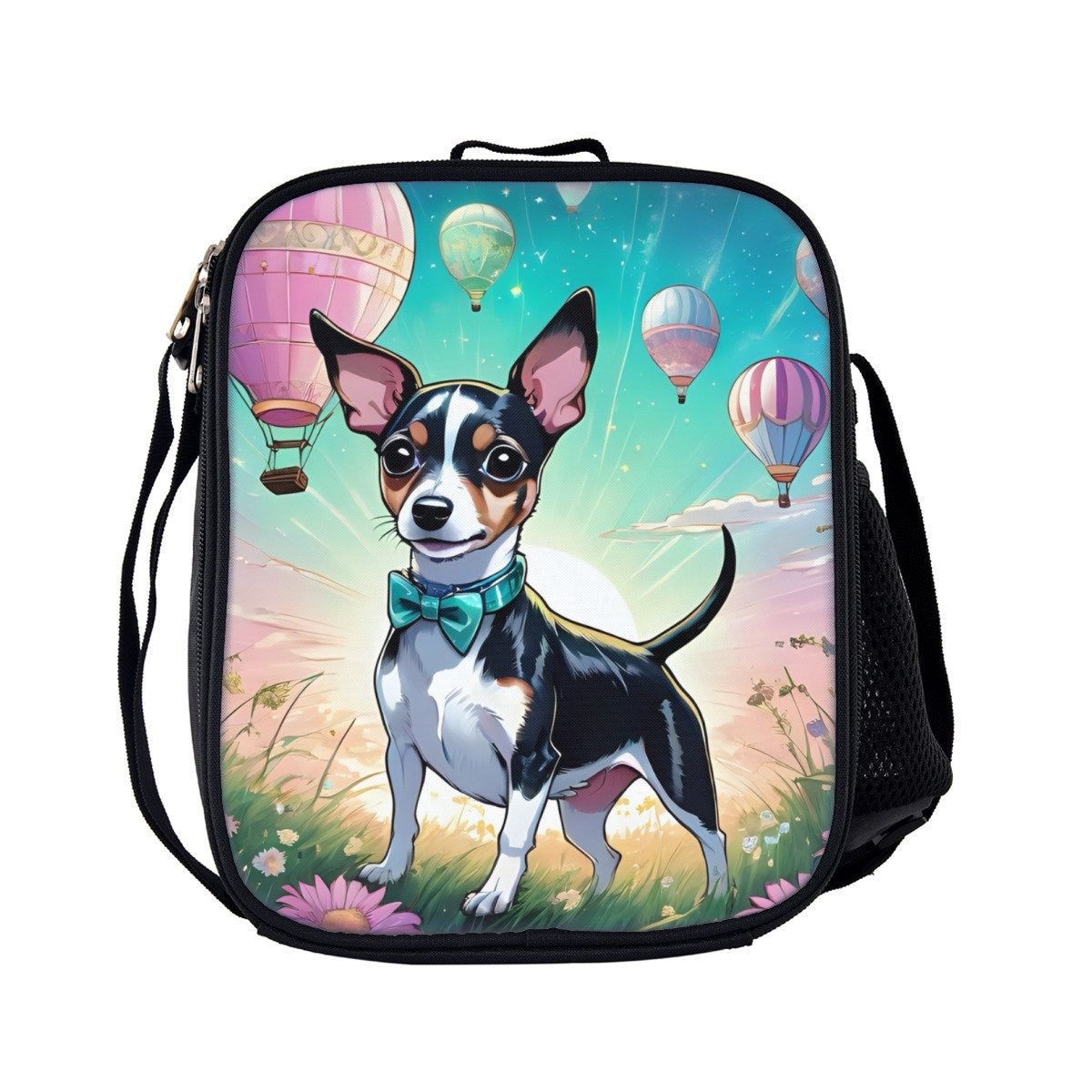 Rat terrier backpack, rat terrier lunch bag, rat terrier pencil case