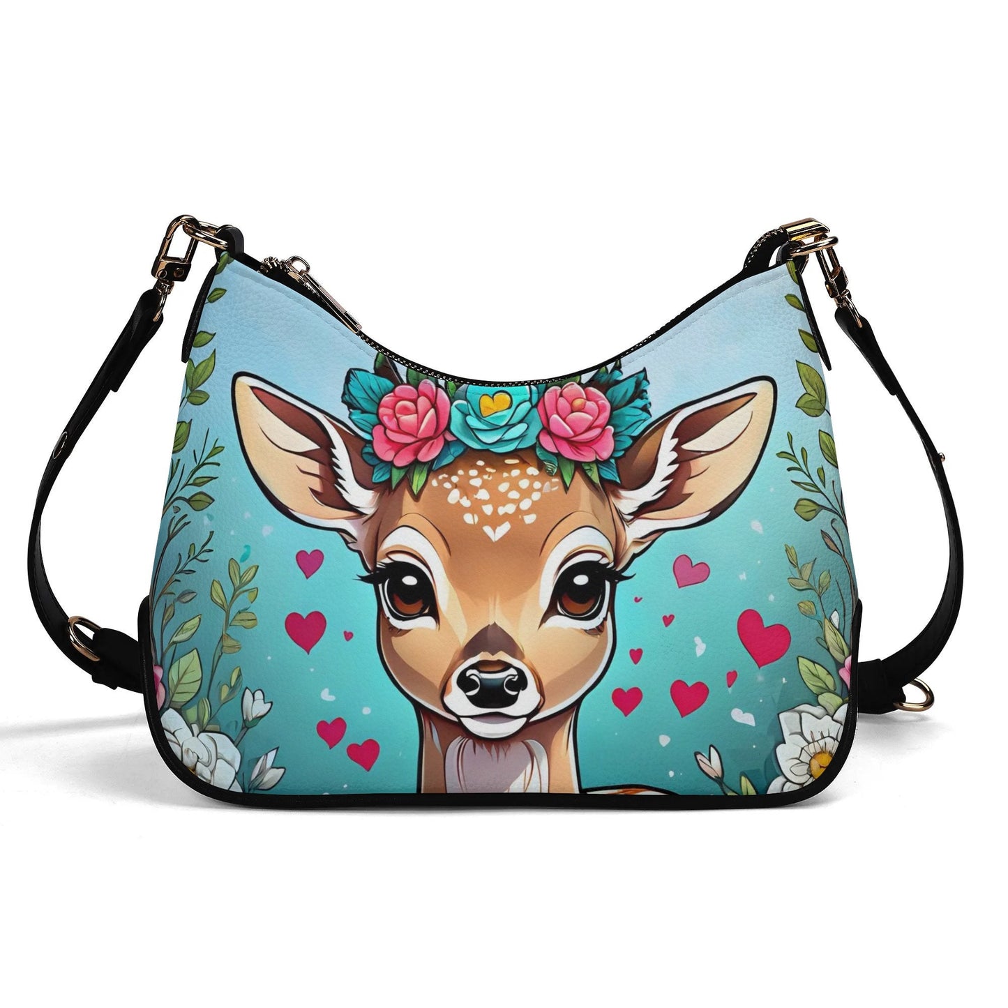 Deer Fawn Cross-body Bag With Chain Decoration