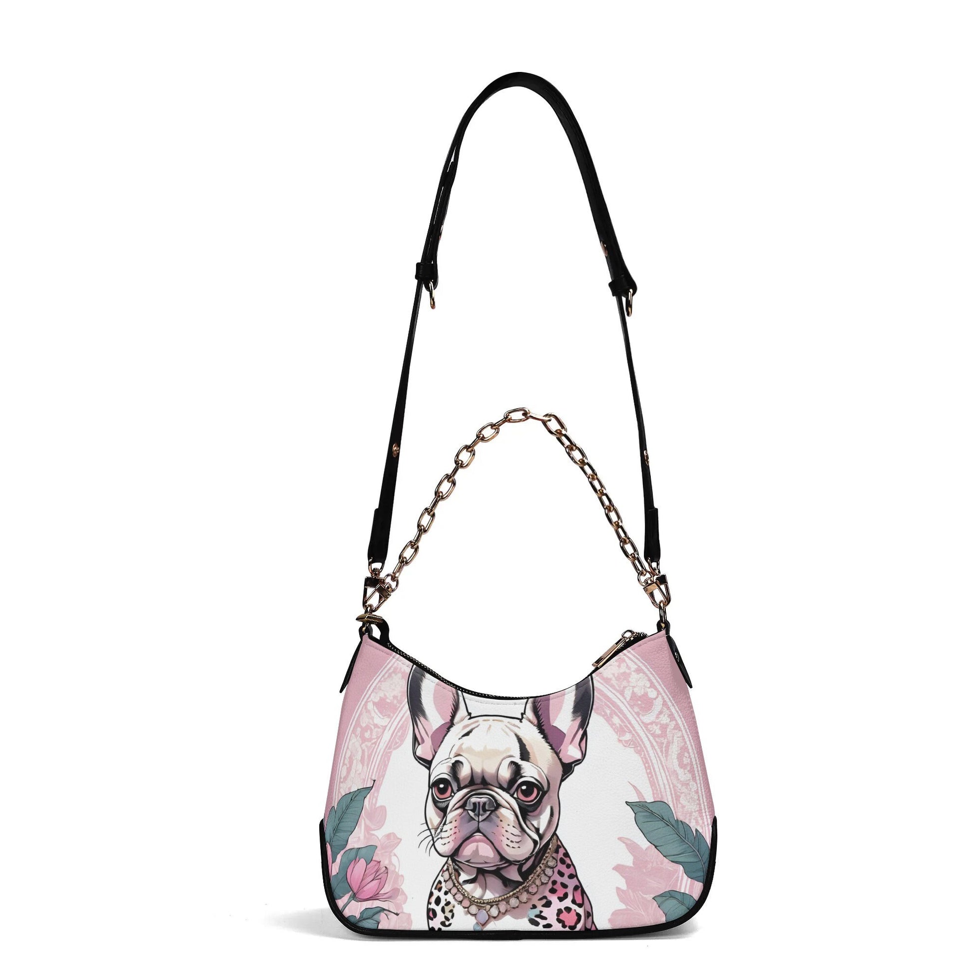 Frenchie French bulldog Cross-body Bag With Chain Decoration