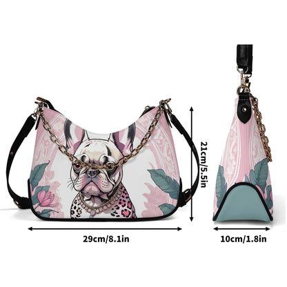 Frenchie French bulldog Cross-body Bag With Chain Decoration