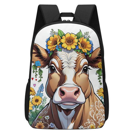 Cow 17 Inch School Backpack, cow school bag, cow lovers gift