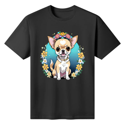 Chihuahua Women's Cotton Front & Back Printing T Shirt