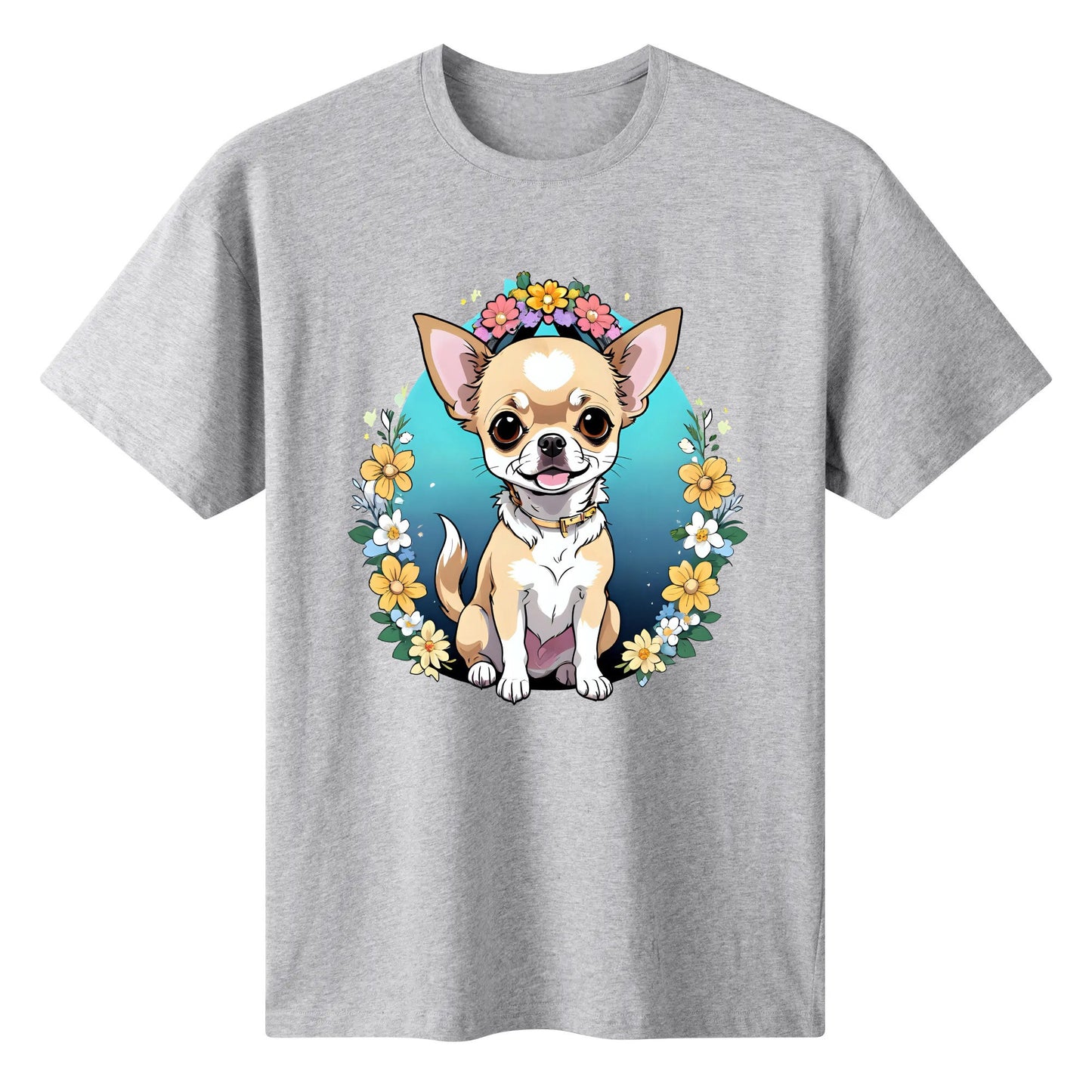 Chihuahua Women's Cotton Front & Back Printing T Shirt