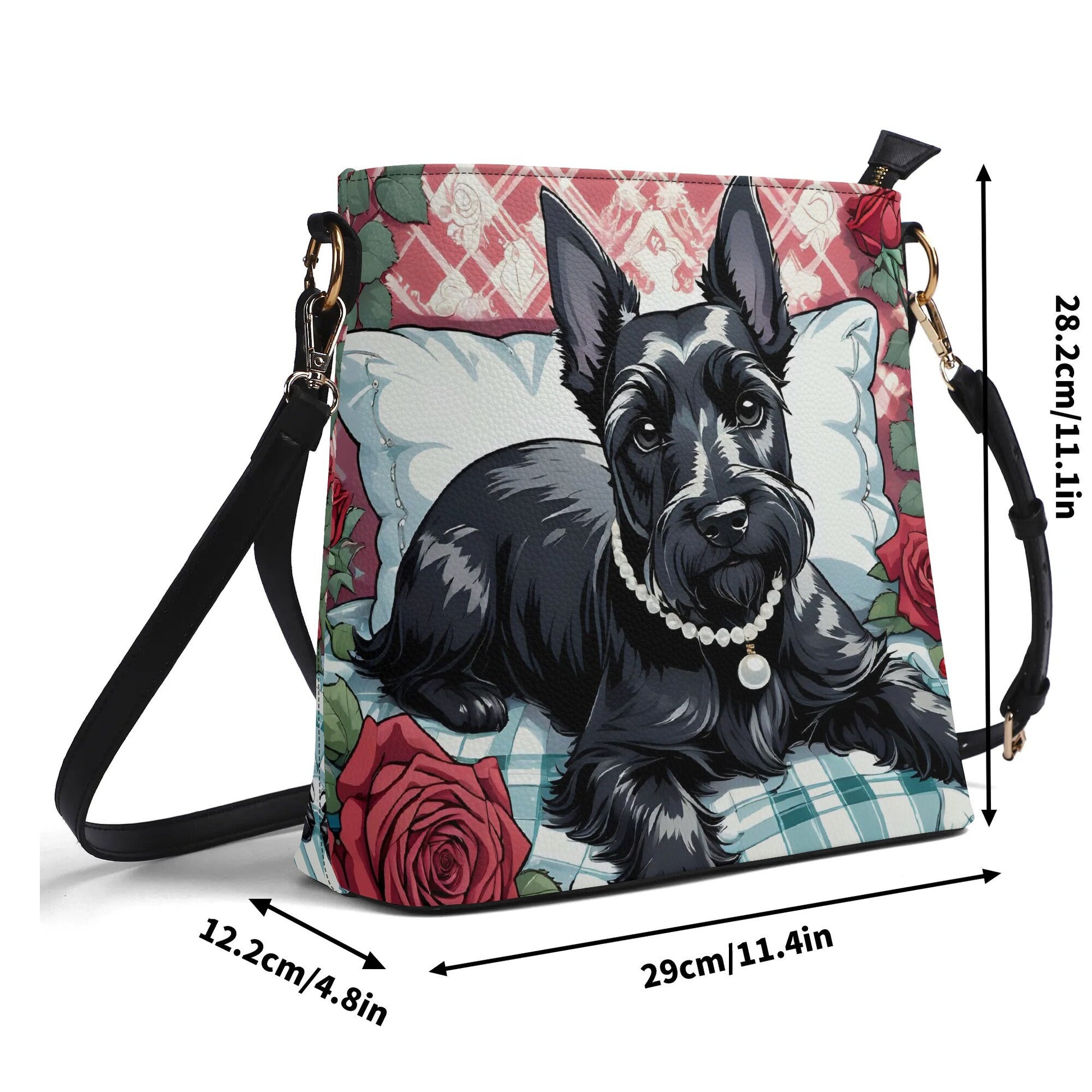 Scottish Terrier Women's PU Bucket Bag Shoulder Bag