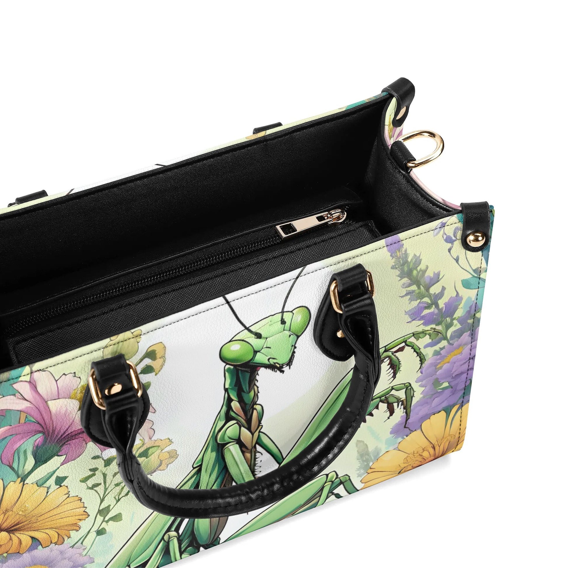 Praying Mantis Women PU Leather Handbag, Praying Mantis purse, Praying Mantis Lover Gift