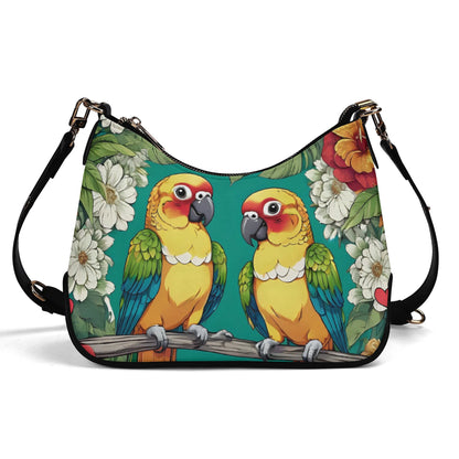 Sun Conure Parrot Cross-body Bag With Chain Decoration