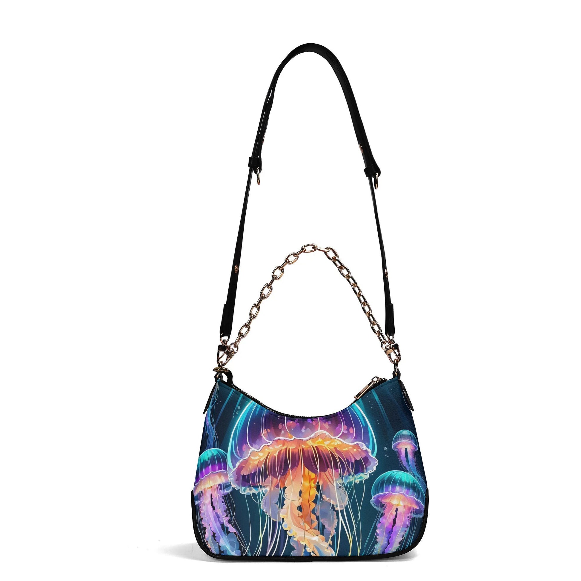 jelly fish Cross-body Bag With Chain Decoration