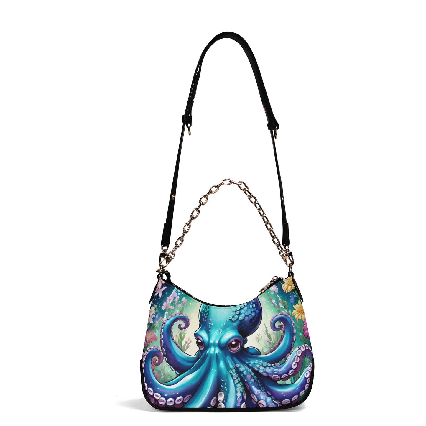 Octopus Cross-body Bag With Chain Decoration