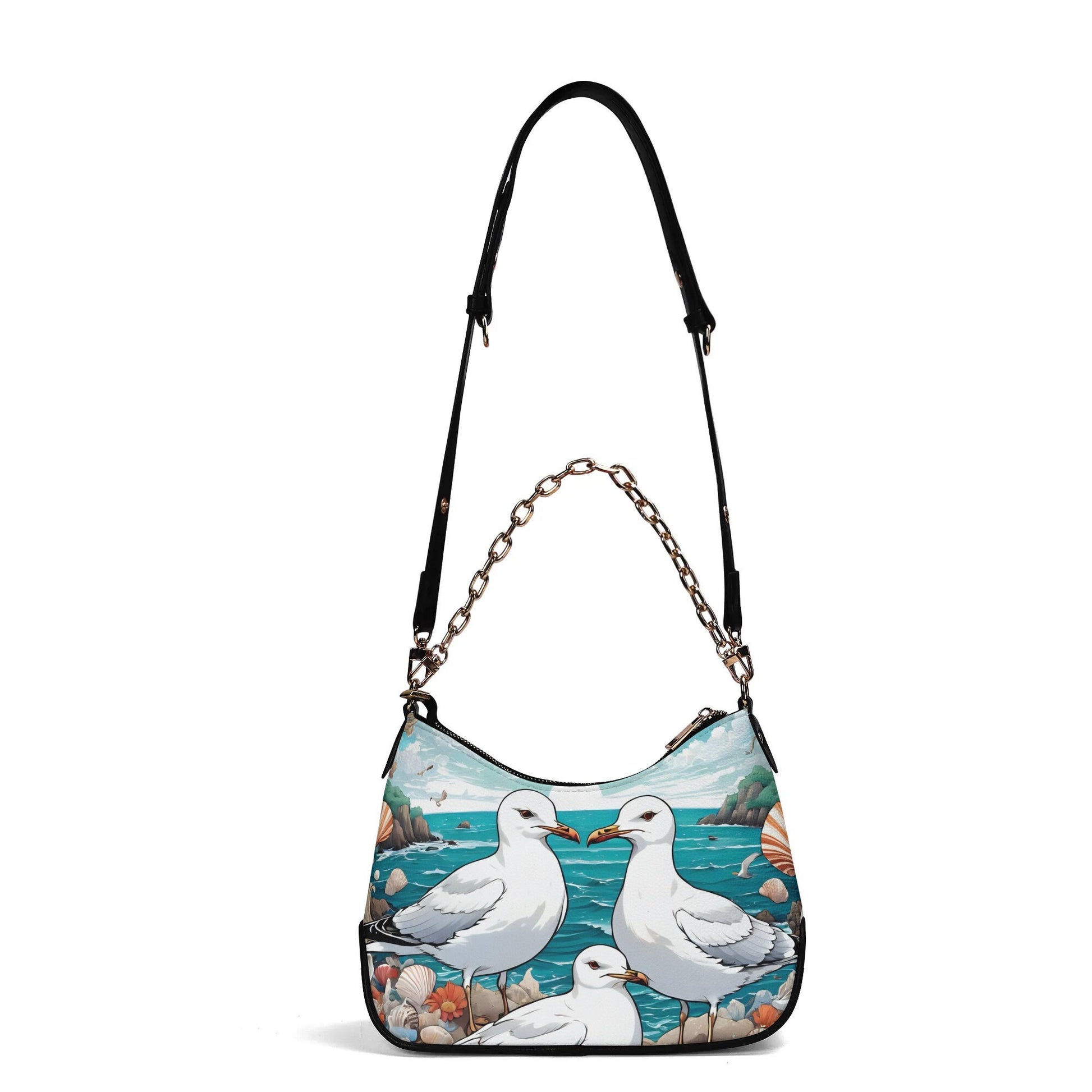 Sea Gull Seagull Cross-body Bag With Chain Decoration