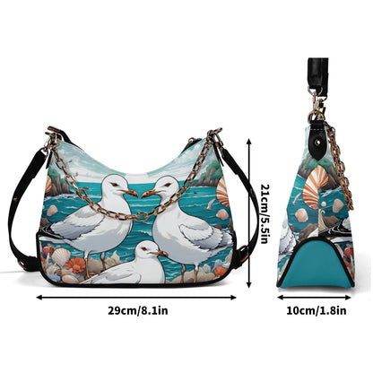 Sea Gull Seagull Cross-body Bag With Chain Decoration