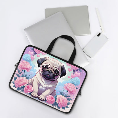 Cute Pug Laptop Sleeve Bag with handles