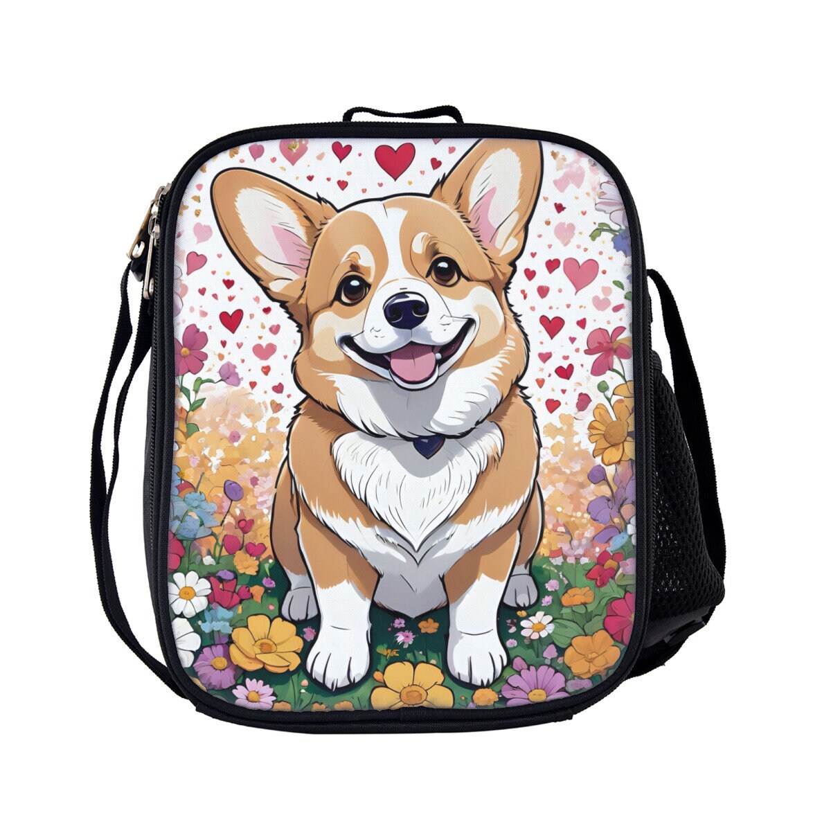 Corgi backpack, corgi lunch bag, corgi pencil case, corgi school supplies