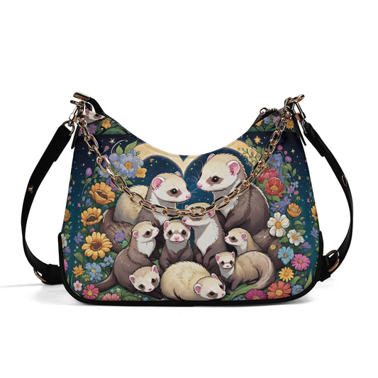 Ferret Cross-body Bag With Chain Decoration