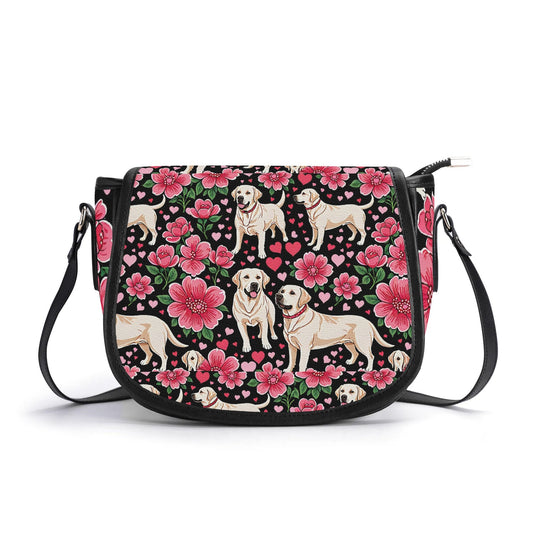 Labrador Retriever PU Leather Saddle Bag