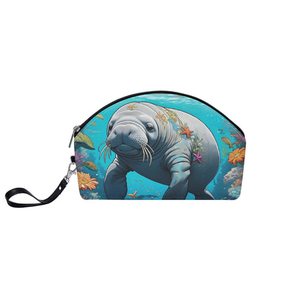 Manatee Curved Cosmetic Bag