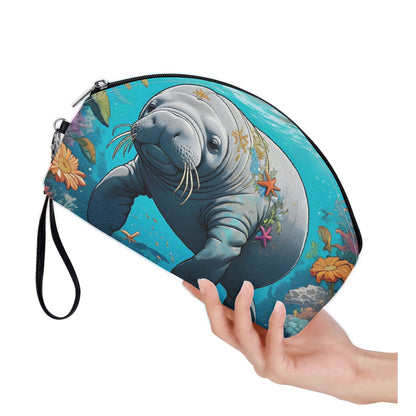 Manatee Curved Cosmetic Bag