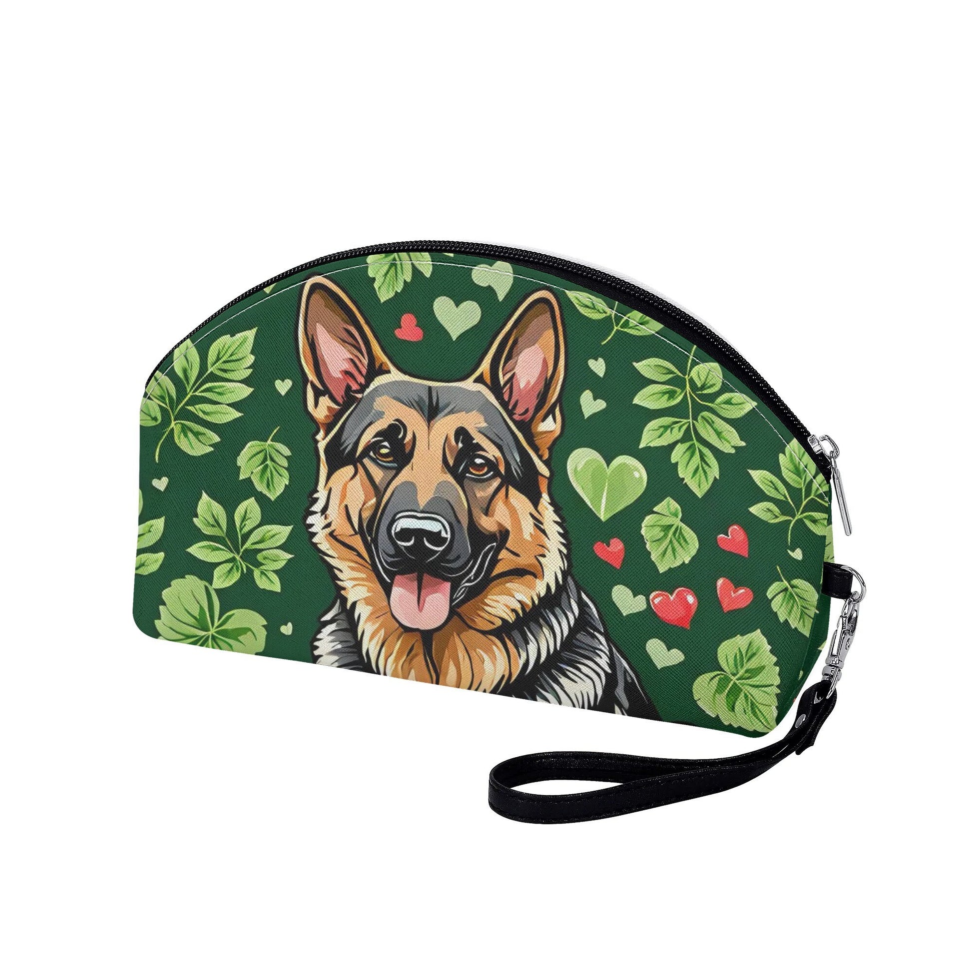 German Shepherd Curved Cosmetic Bag