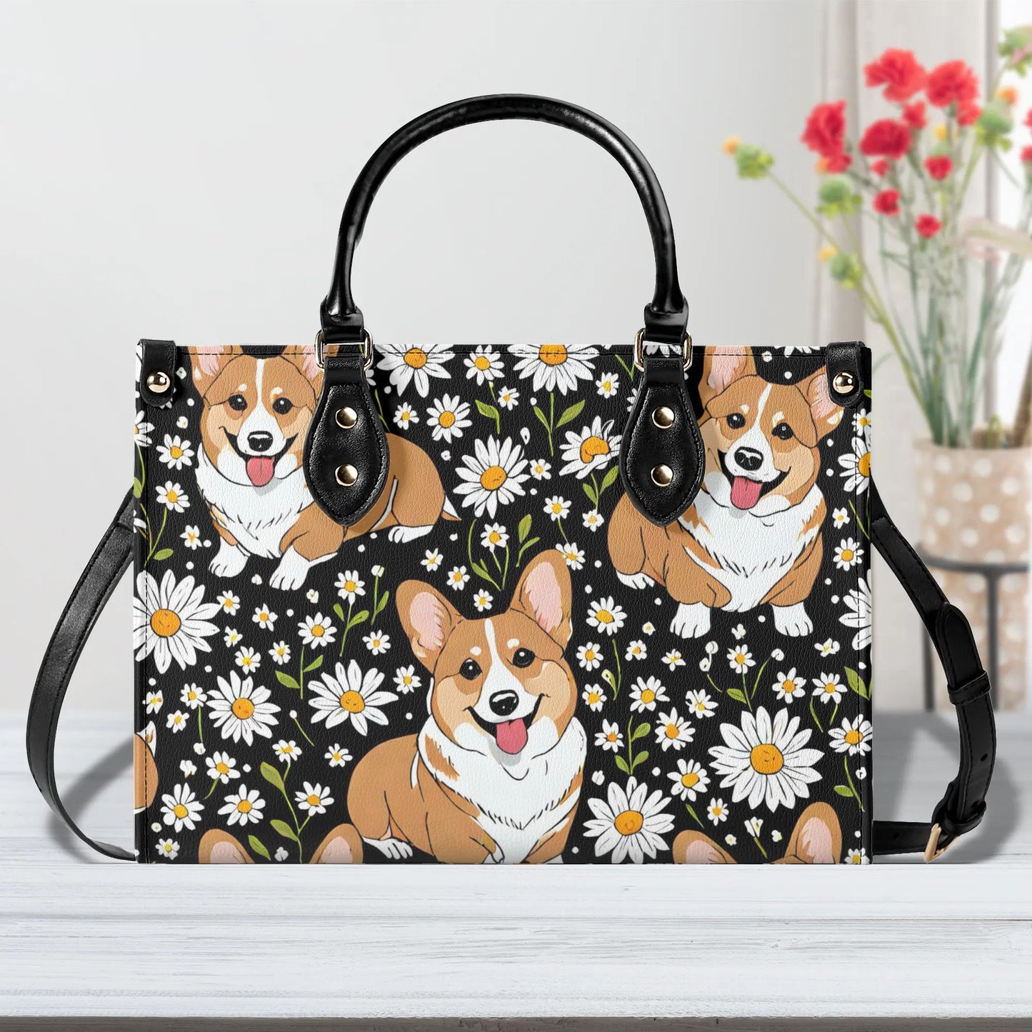 Corgi Women PU Leather Handbag