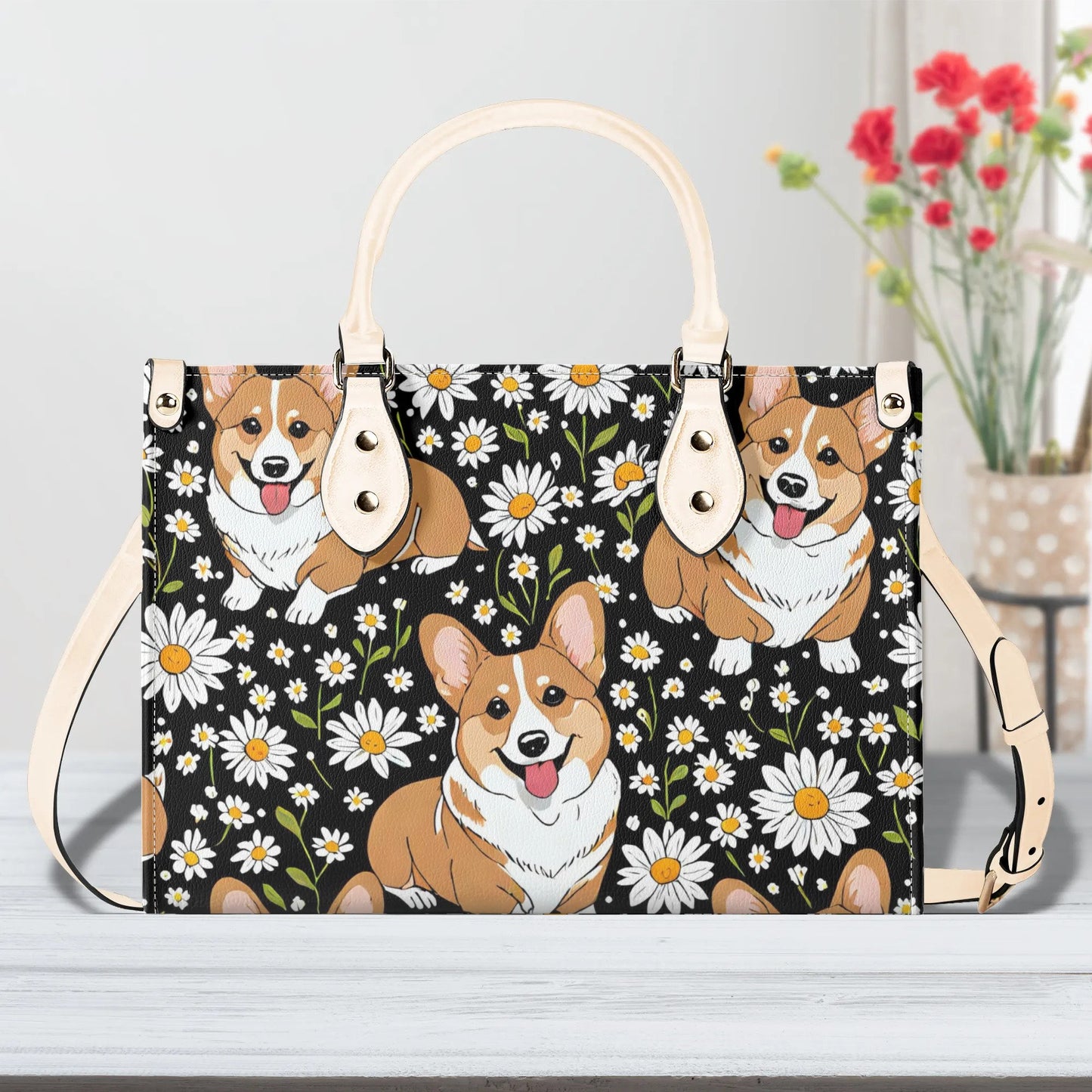 Corgi Women PU Leather Handbag