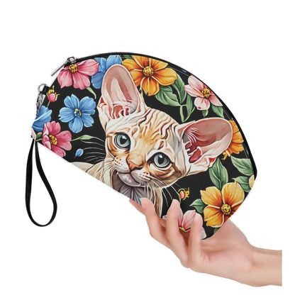 Sphinx Kitten Curved Cosmetic Bag