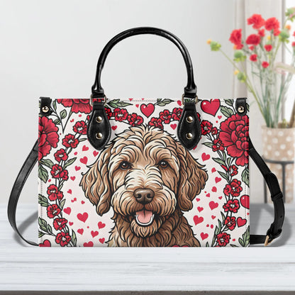 Labradoodle Women PU Leather Handbag