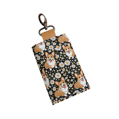 Corgi Printed Fashion PU Leather KeyChain Purse