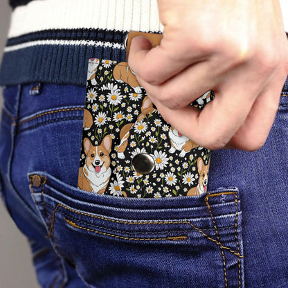 Corgi Printed Fashion PU Leather KeyChain Purse