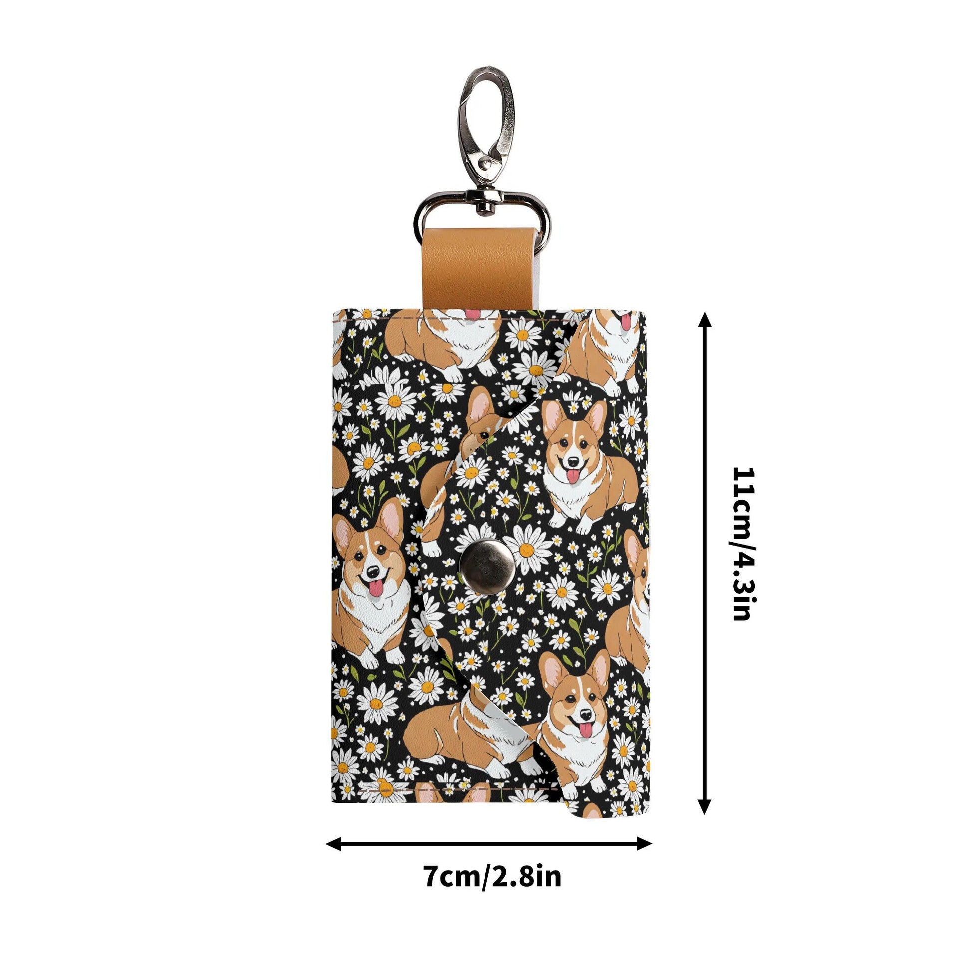 Corgi Printed Fashion PU Leather KeyChain Purse