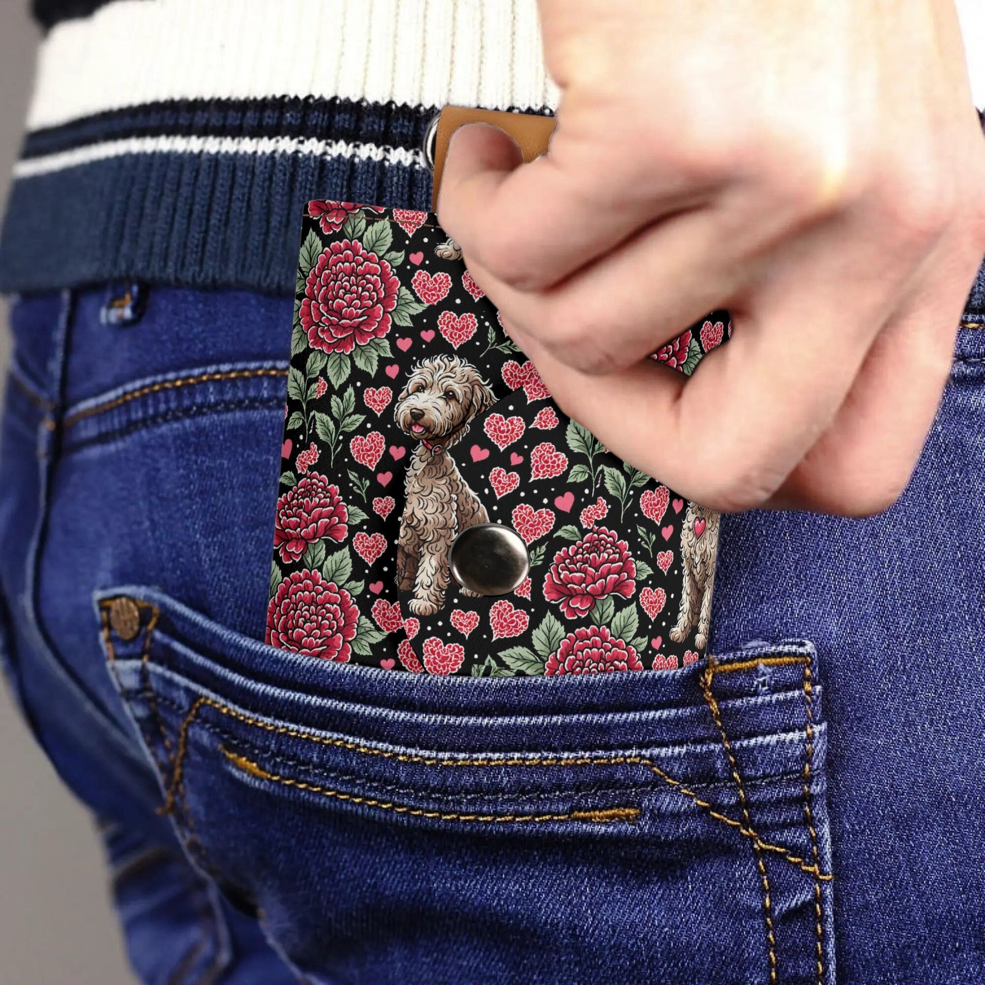 labradoodle Fashion PU Leather KeyChain Purse