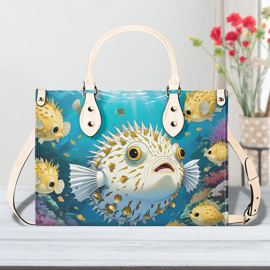 Puffer Fish Women PU Leather Handbag