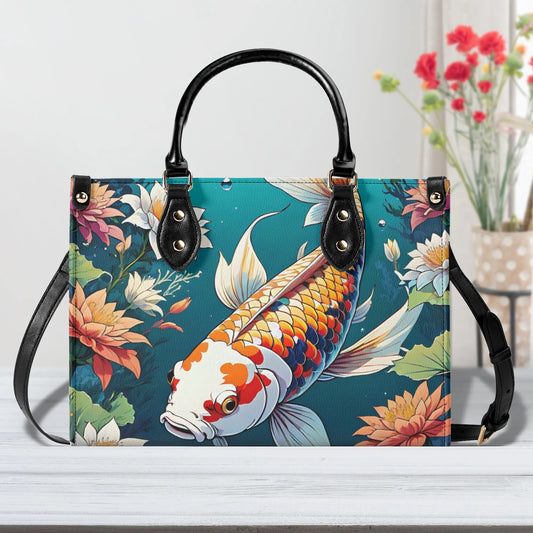 koi fish  Women PU Leather Handbag