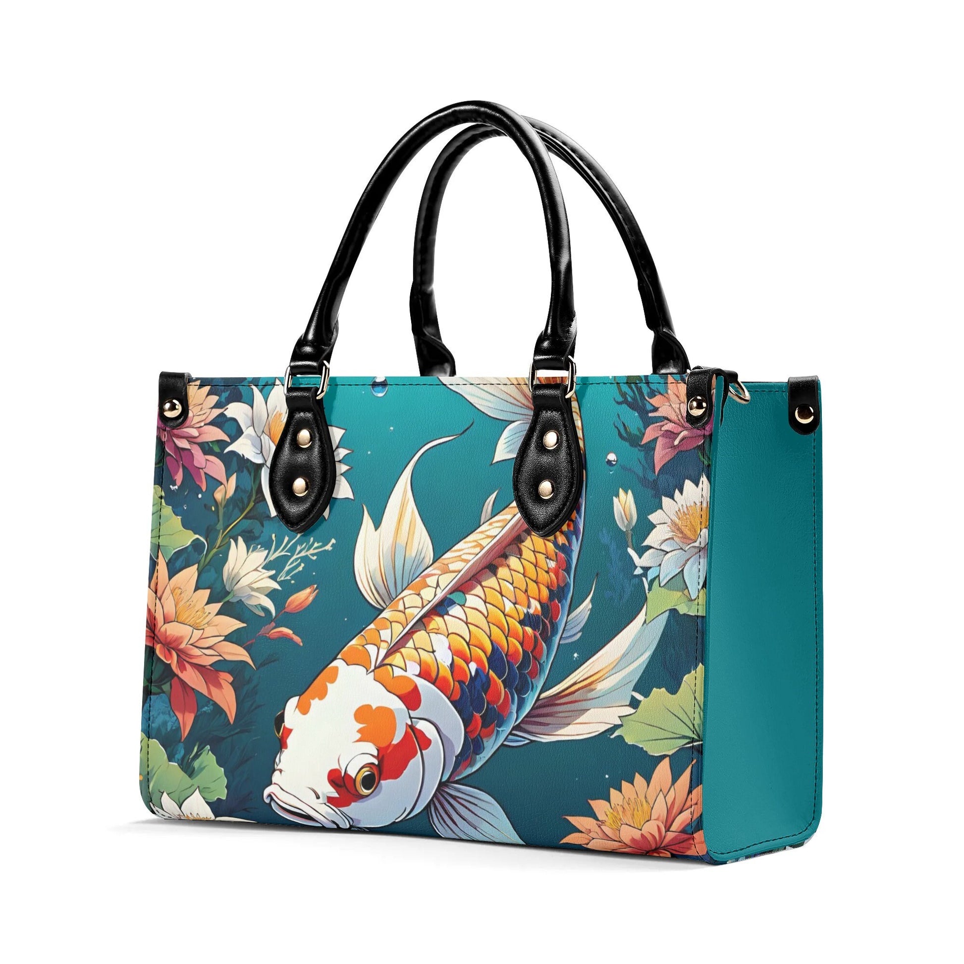 koi fish  Women PU Leather Handbag
