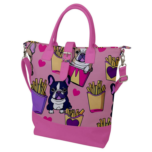 Frenchie French bulldog tote bag