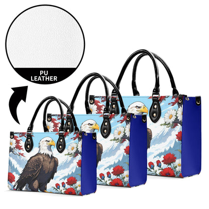 Bald Eagle Patriotic Women PU Leather Handbag